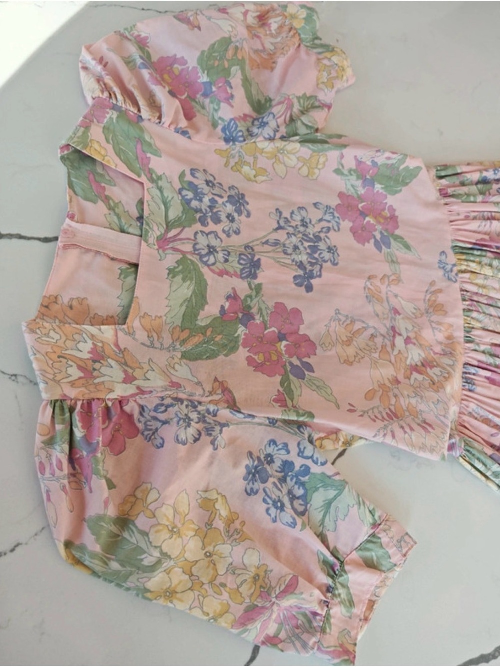 Vintage Laura Ashley cottage core dress Pink Prairie midi Puff size 6 - Picture 6 of 13